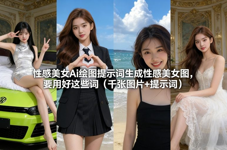 性感美女Ai绘图提示词生成性感美女图，要用好这些词(千张图片+提示词)-副业网创