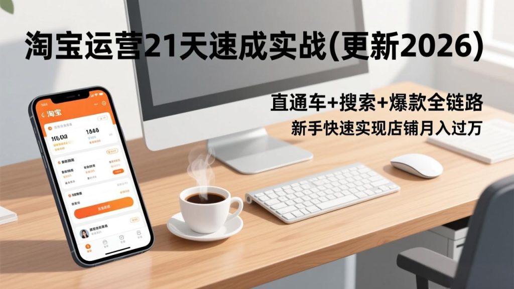 淘宝运营21天速成实战(更新2026-副业网创