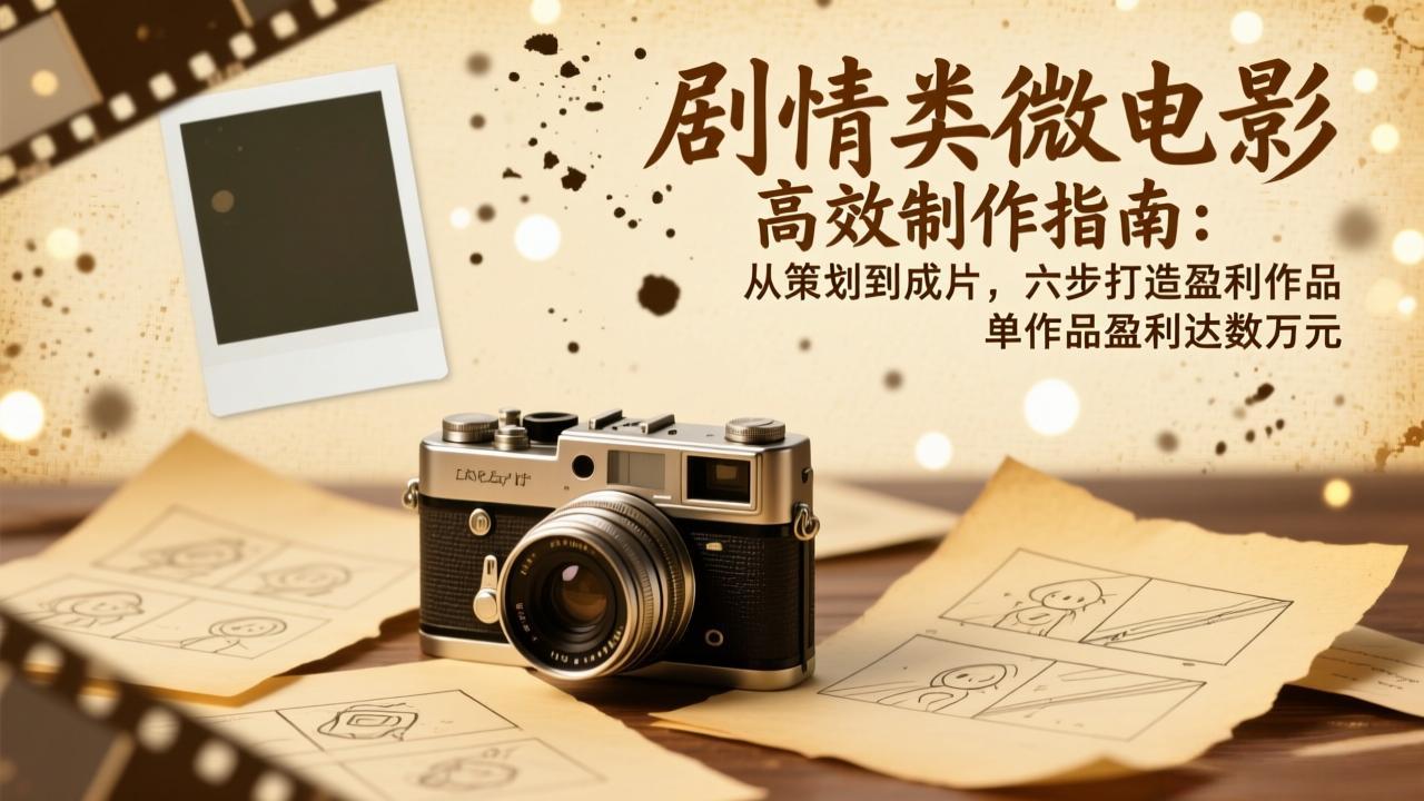 剧情类微电影高效制作指南：从策划到成片，六步打造盈利作品，单作品盈利达数万元-副业网创