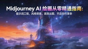 Midjourney AI绘画从零精通指南:提示词工程,风格探索,高效出图,开启创作革命-副业网创