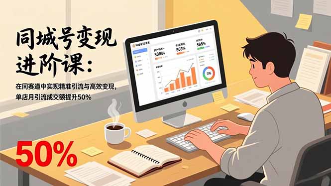 同城号变现进阶课：在同城赛道中实现精准引流与高效变现，单店月引流成交额提升50%-副业网创