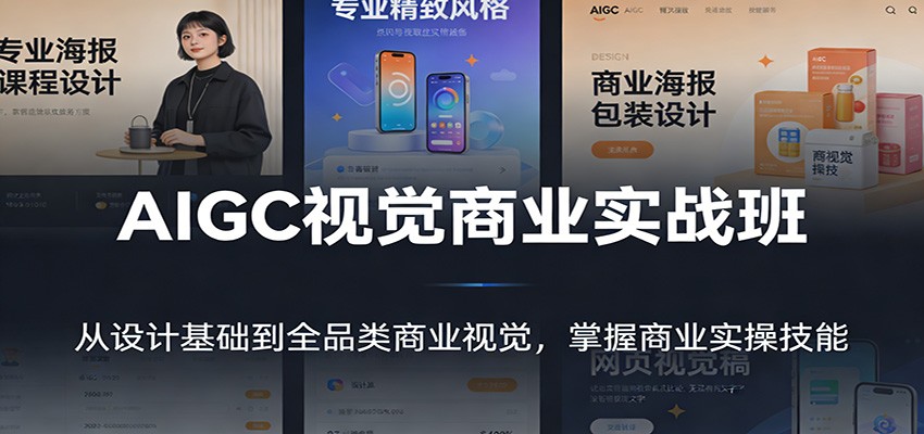 AIGC视觉商业实战班：从设计基础到全品类商业视觉，掌握商业实操技能-副业网创