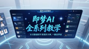 即梦AI全系列教学，从0基础新手到高阶大神，一套全学会-副业网创