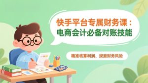 快手平台专属财务课：电商会计必备对账技能，精准核算利润、规避财务风险-副业网创