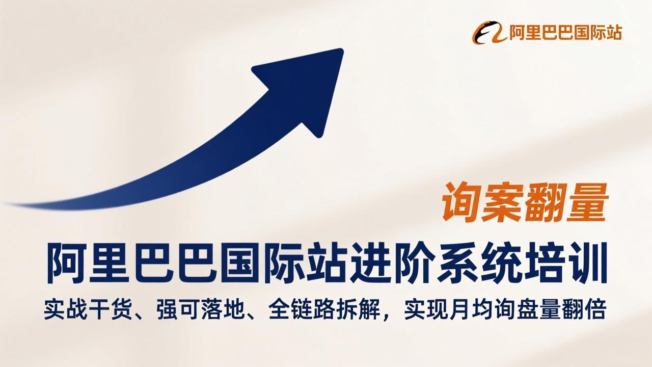 阿里巴巴国际站进阶系统培训，实战干货、强可落地、全链路拆解，实现月均询盘量翻倍-副业网创