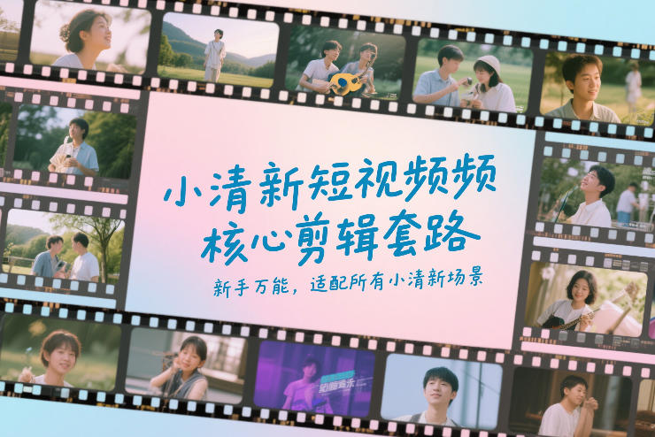 小清新短视频核心剪辑套路,新手万能,适配所有小清新场景-副业网创