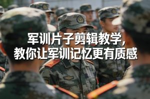 军训片子剪辑教学，教你让军训记忆更有质感-副业网创