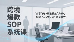 跨境爆款SOP系统课，“内容飞轮+精准投放”为核心，拆解“人×货×场”黄金公式-副业网创