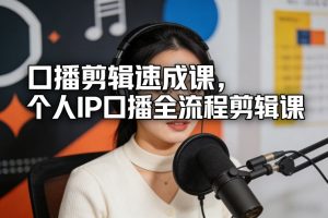 口播剪辑速成课，个人IP口播全流程剪辑课-副业网创