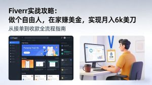 Fiverr实战攻略，做个自由人，在家賺美金，实现月入6k美刀-副业网创