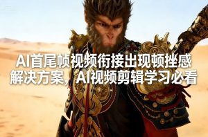 AI首尾帧视频衔接出现顿挫感解决方案，AI视频剪辑学习必看-副业网创