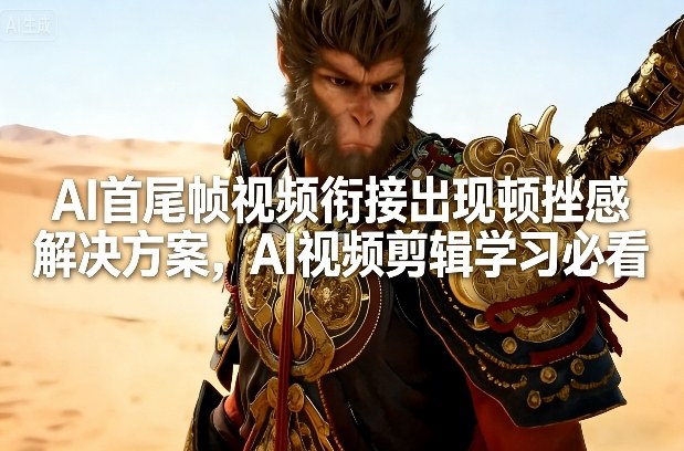 AI首尾帧视频衔接出现顿挫感解决方案，AI视频剪辑学习必看-副业网创