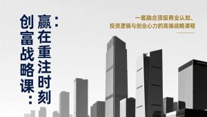 《创富战略课：赢在重注时刻》一套融合顶级商业认知、投资逻辑与创业心力的高端战略课程-副业网创