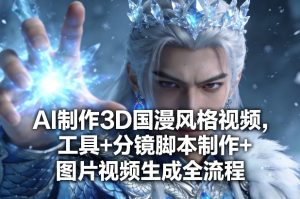 AI制作3D国漫风格视频，工具+分镜脚本制作+图片视频生成全流程-副业网创
