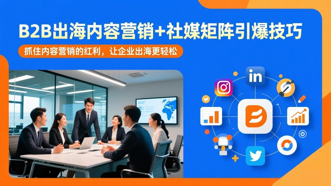 B2B出海内容营销+社媒矩阵引爆技巧:抓住内容营销的红利,让企业出海更轻松-副业网创