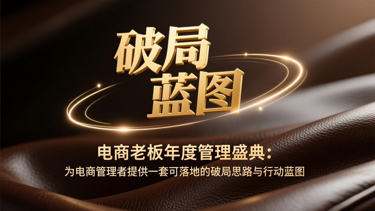 电商老板年度管理盛典:为电商管理者提供一套可落地的破局思路与行动蓝图-副业网创
