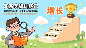 淘系实战训练营，制定清晰的增长战略，突破流量与利润瓶颈，实现企业的规模化盈利-副业网创