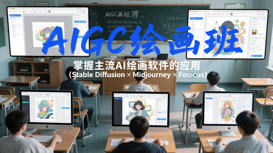 AIGC绘画班，掌握主流Ai绘画软件的应用(Stable Diffusion x Midjourney x Fooocus)-副业网创