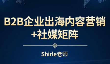 shirle老师·B2B企业出海内容营销+社媒矩阵-副业网创