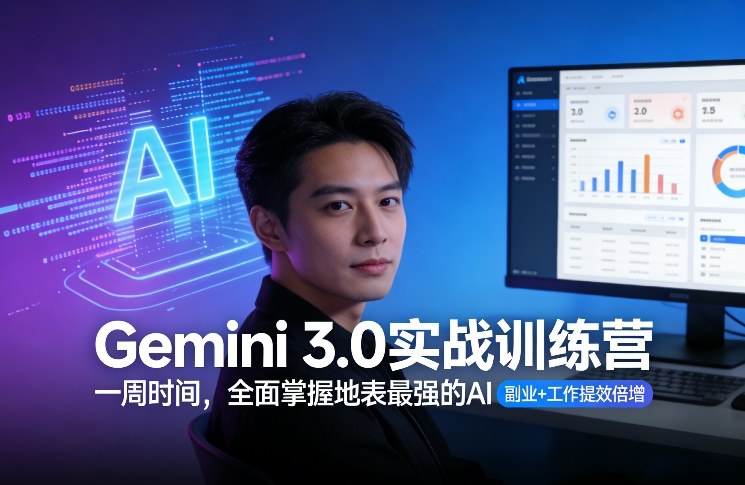 Gemini 3.0实战训练营，一周时间，全面掌握地表最强的AI，副业+工作提效倍增-副业网创