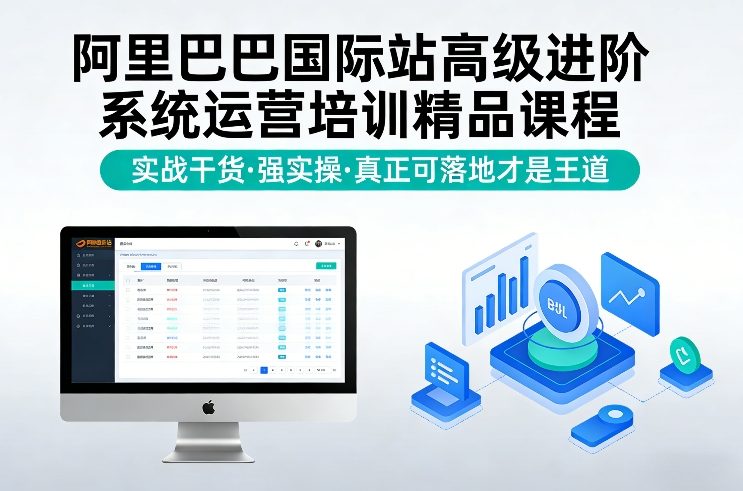 阿里巴巴国际站高级进阶系统运营培训精品课程，实战干货，强实操，真正可落地才是王道-副业网创
