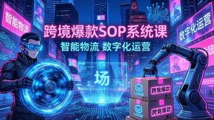 跨境爆款SOP系统课，“内容飞轮+精准投放+AI自动化”为核心，拆解“人×货×场”黄金公式-副业网创