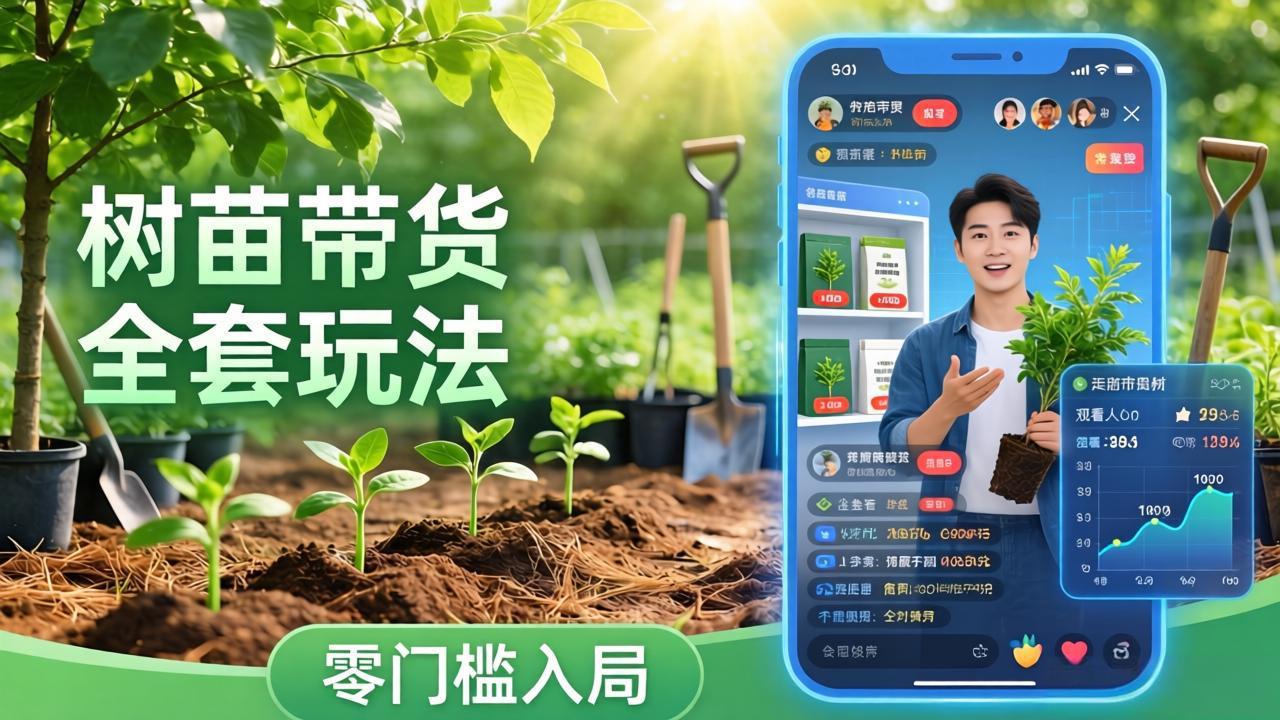 视频号AI树苗带货全套玩法：零门槛入局，掌握豆包、千问等AI工具制作树苗视频的全套流程-副业网创