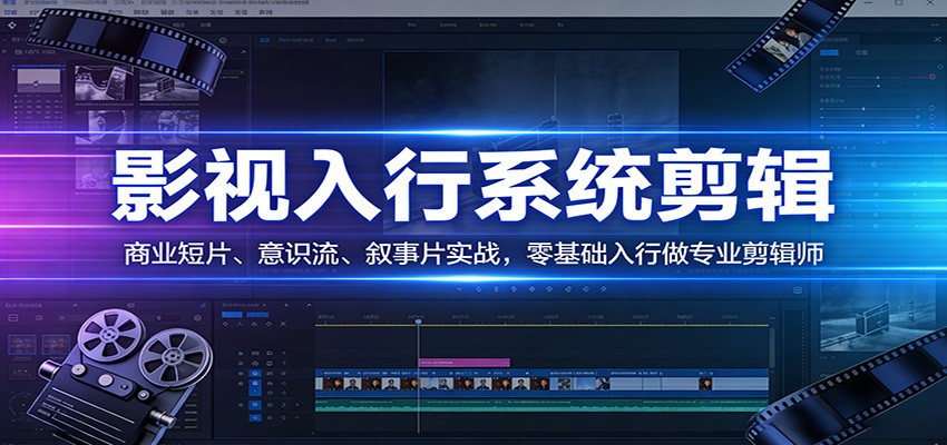 影视系统剪辑，商业短片、意识流、叙事片实战，零基础入行做专业剪辑师-副业网创