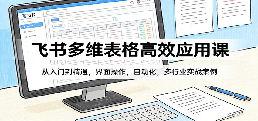 飞书多维表格高效应用课：从入门到精通，界面操作，自动化，多行业实战案例-副业网创