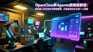 OpenClaw多Agents保姆级教程：多机器人并行运作与群组管理，打造自动化办公的一人军团-副业网创