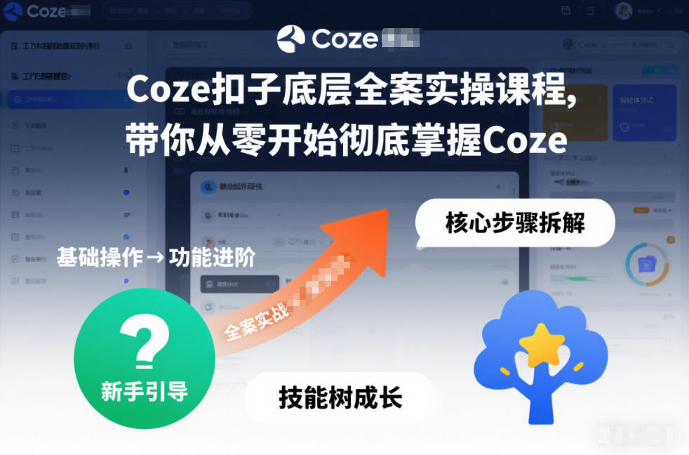 Coze扣子底层全案实操课程，带你从零开始彻底掌握Coze(更新3月)-副业网创
