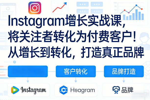 Instagram增长实战课，将关注者转化为付费客户！从增长到转化，打造真正品牌(双语字幕)-副业网创