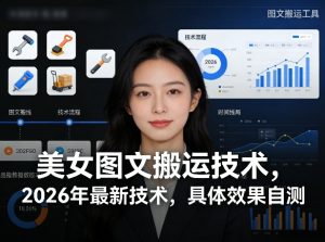 美女图文搬运技术，2026年最新技术，具体效果自测-副业网创