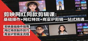 剪映网红同款剪辑：基础操作+网红特效+商业IP剪辑一站式精通-副业网创