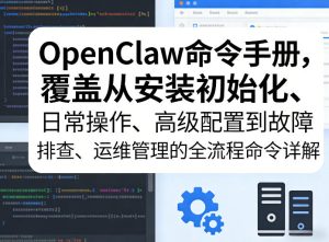 OpenClaw命令手册，覆盖从安装初始化、日常操作、高级配置到故障排查、运维管理的全流程命令详解-副业网创