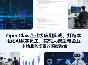 OpenClaw企业级应用实战，打造本地化AI数字员工，实现大模型与企业本地业务场景的深度融合-副业网创