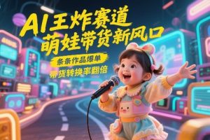 AI王炸赛道，萌娃带货新风口，条条作品爆单，带货转换率翻倍，核心逻辑拆解-副业网创
