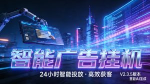 AI 广告云挂机 · 全域流量变现平台-副业网创