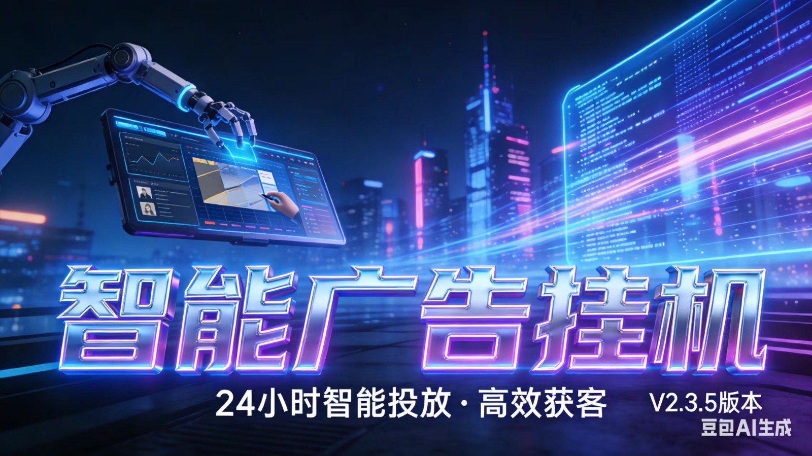 AI 广告云挂机 · 全域流量变现平台-副业网创