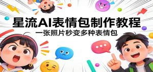 星流AI表情包制作教程：一张照片秒变多种表情包-副业网创
