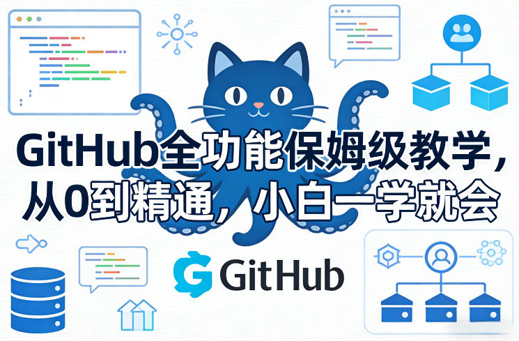 GitHub全功能保姆级教学，从0到精通，小白一学就会-副业网创