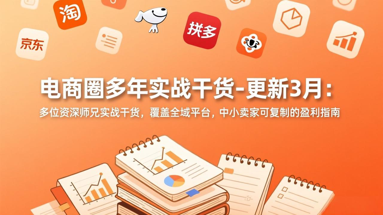 电商圈多年实战干货-更新3月：多位资深师兄实战干货，覆盖全域平台，中小卖家可复制的盈利指南-副业网创