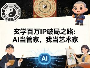玄学百万IP破局之路：AI当管家，我当艺术家-副业网创