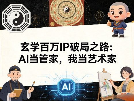 玄学百万IP破局之路：AI当管家，我当艺术家-副业网创