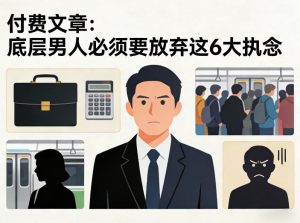 付费文章：底层男人必须要放弃这6大执念-副业网创