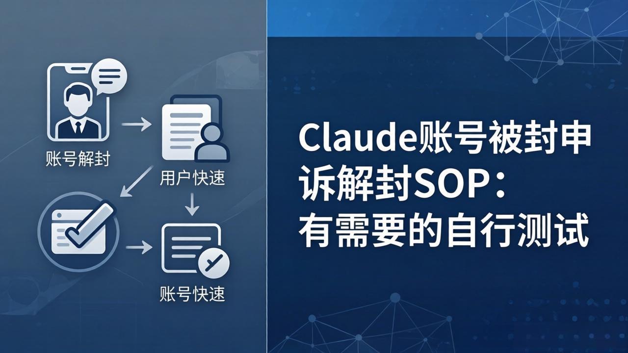 Claude账号被封申诉解封SOP：有需要的自行测试-副业网创