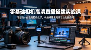 零基础相机高清直播间搭建实战课，小白也能轻松上手，快速搭建出高清专业的直播间-副业网创