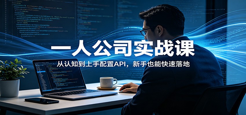 一人公司实战课：从认知到上手配置API，新手也能快速落地-副业网创