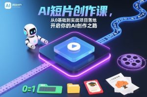 AI短片创作课，从0基础到实战项目落地，开启你的AI创作之路(更新0411)-副业网创