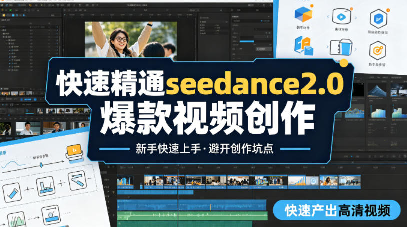 快速精通seedance2.0爆款视频创作,快速产出高清视频,避开大量创作坑点,新手也能快速上手-副业网创